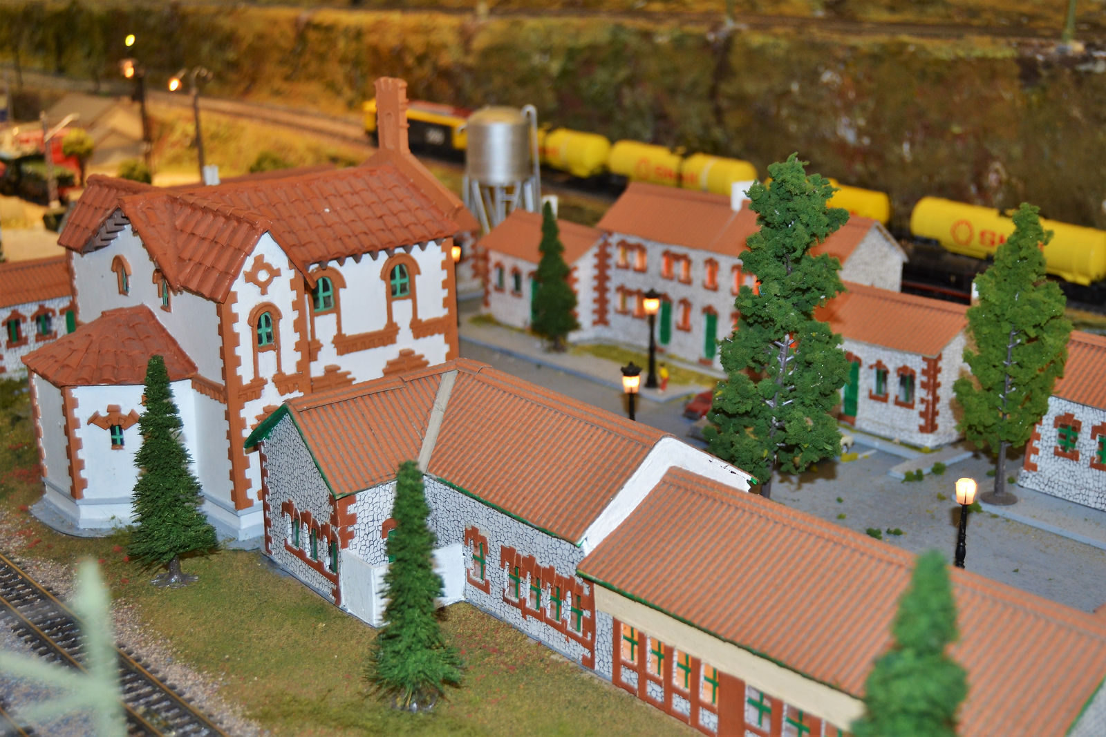Maqueta del barrio ferroviario, expuesta en el Museo del Ferrocarril