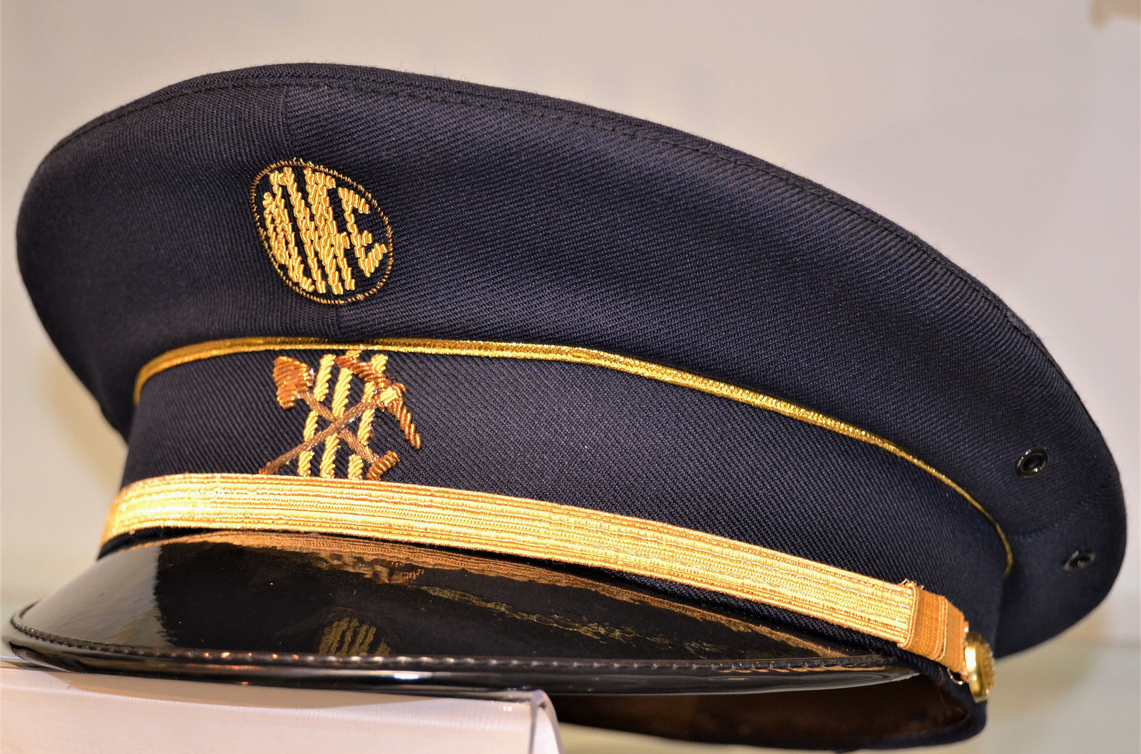 Gorra del personal del tren en el Museo del Ferrocarril